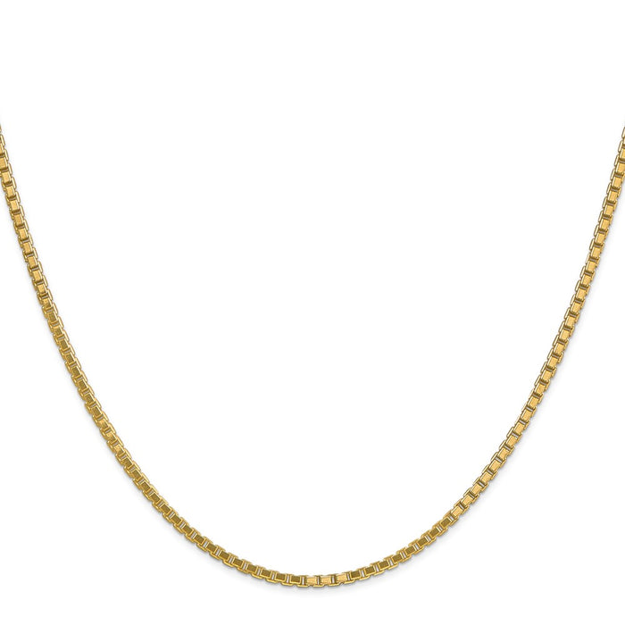Shop Stylish 14K Gold 20-Inch Box Chain - 1.9mm, Lobster Clasp, Affordable Luxury-2