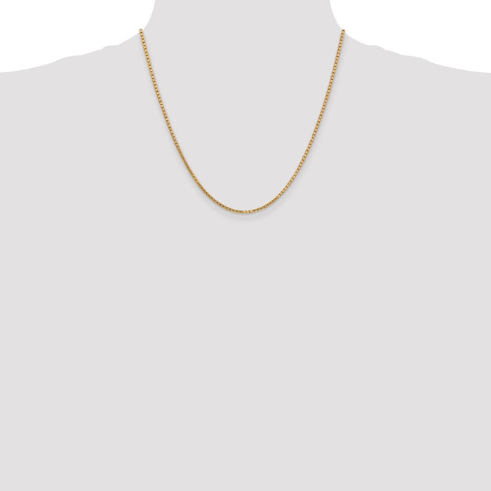Shop Stylish 14K Gold 20-Inch Box Chain - 1.9mm, Lobster Clasp, Affordable Luxury-4