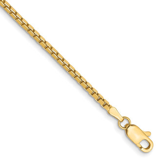 Buy Exclusive 14K Gold 7-Inch Box Chain Bracelet - Stylish 1.9mm, Lobster Clasp