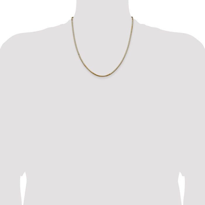Buy Stylish 20-Inch 14K Gold Box Chain - 2.5mm, Affordable Luxury Jewelry-4