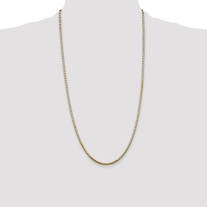 High-Quality 28-Inch 14K Gold Box Chain 2.5mm - Stylish Luxury Accessory-4