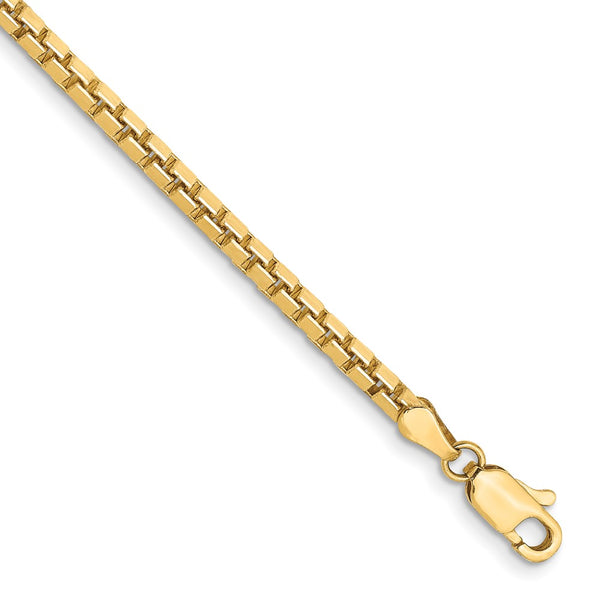 14K Gold 2.5mm Box Chain Necklace