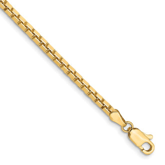 Buy Stylish 14K Gold 2.5mm Box Chain Necklace - Luxury Design at Great Value
