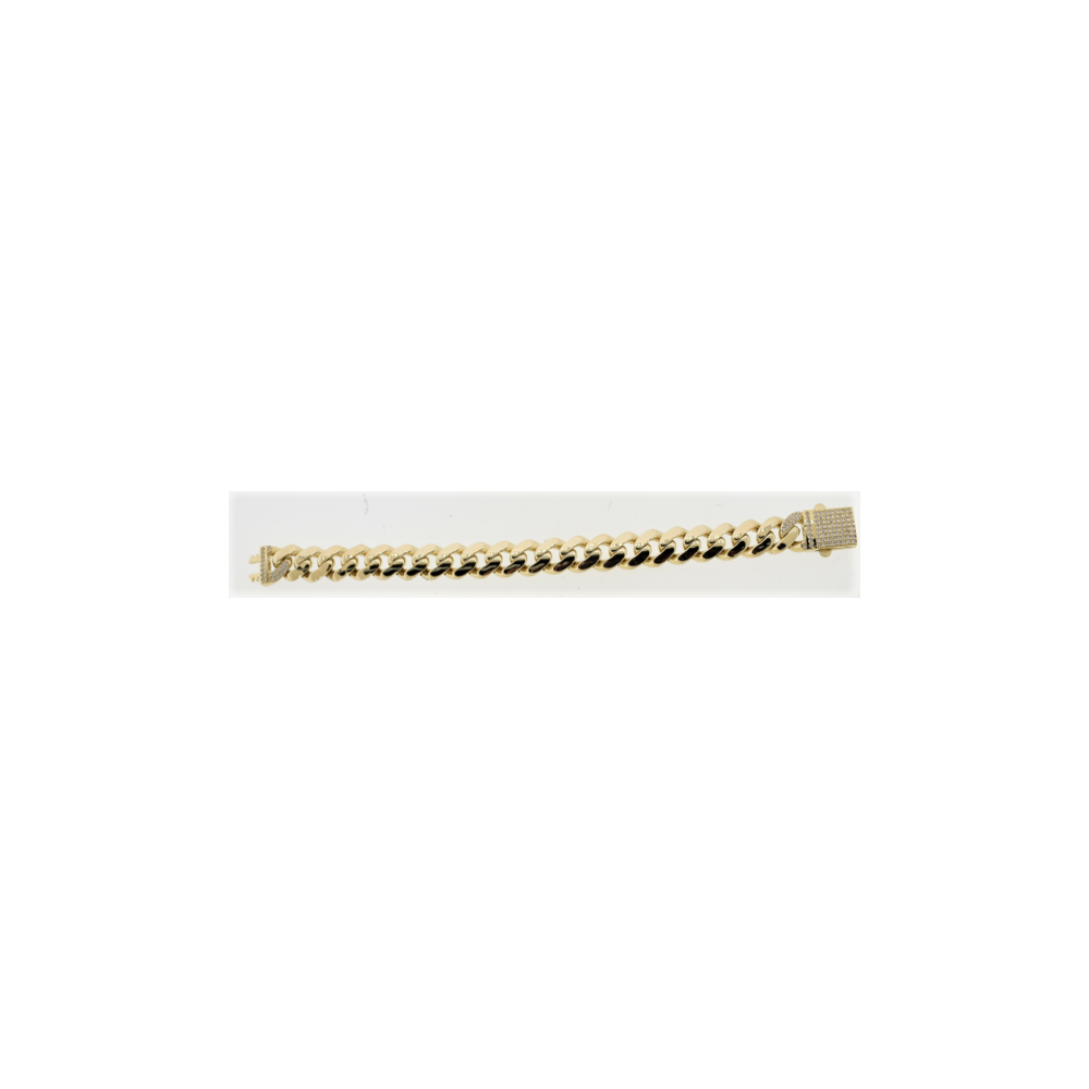 Buy Stylish 14K Gold Monaco Bracelet BR011 | .85mm, Sparkling Zirconia, Luxury