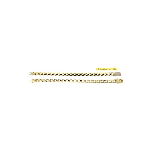 Shop Stylish 14K Gold Monaco 11MM RDC Chain Bracelet with CZ Lock - Luxury Value