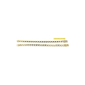 Shop Stylish 14K Gold Monaco 11MM RDC Chain Bracelet with CZ Lock - Luxury!