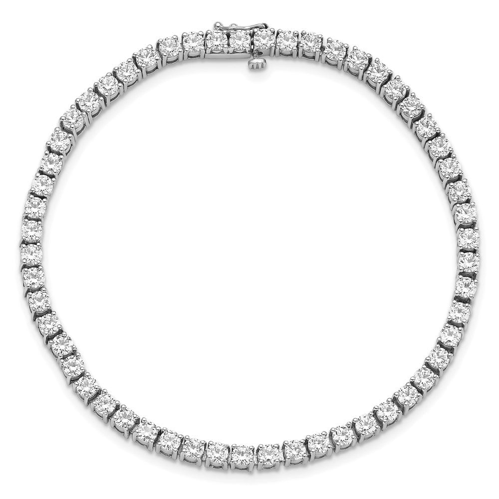 Exclusive Rhodium-Plated Sterling Silver Diamonore Tennis Bracelet - Stylish Value