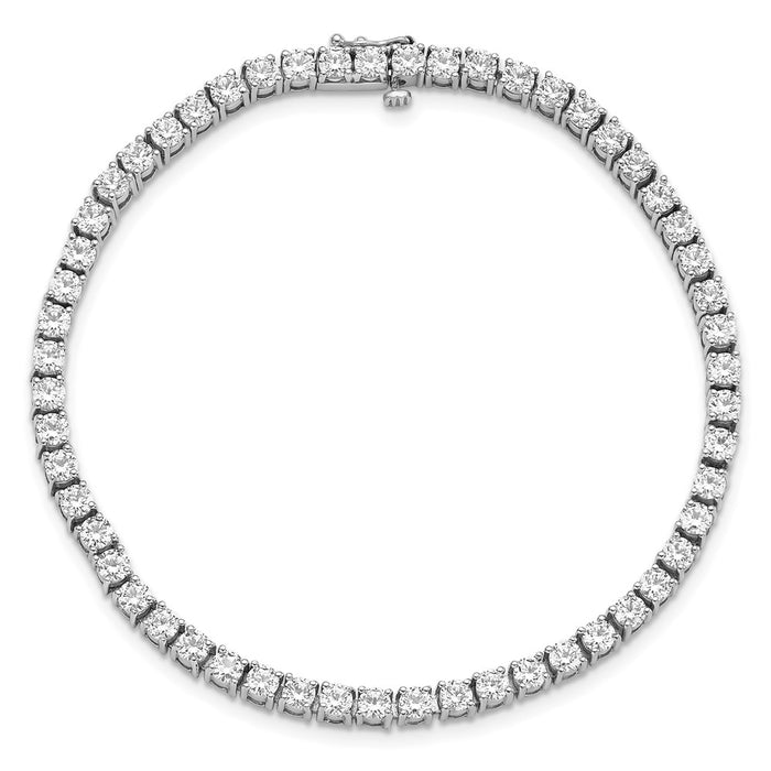 Exclusive Rhodium-Plated Sterling Silver Diamonore Tennis Bracelet - Stylish Value-3