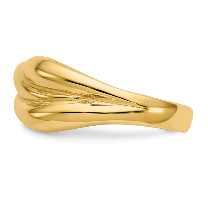 Buy Stylish 14K Polished Twisted Dome Band Ring - Affordable Luxury!-3