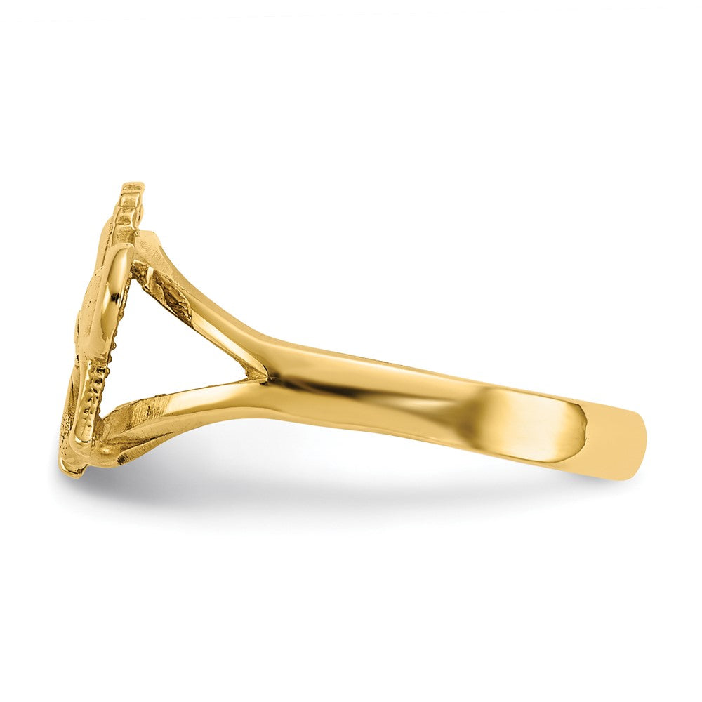 Shop Exclusive 14K Gold Polished Equestrian Horse Ring - Stylish Luxury Accessory