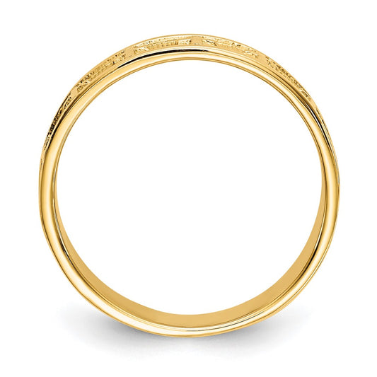 Shop Stylish 14K Gold Polished & Satin Finish Cross Band Ring - Affordable Luxury