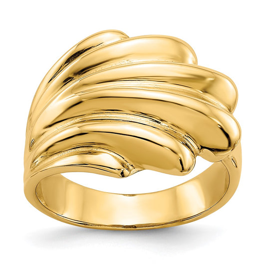 Buy Exclusive 14K Gold Polished High-Dome Ring - Stylish Luxury Accessory