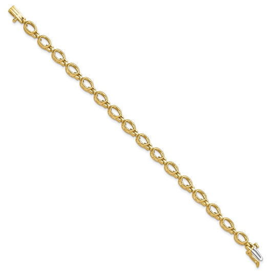 High-Quality 14K Gold Oval Gemstone Rainbow Bracelet Setting - Stylish Value!
