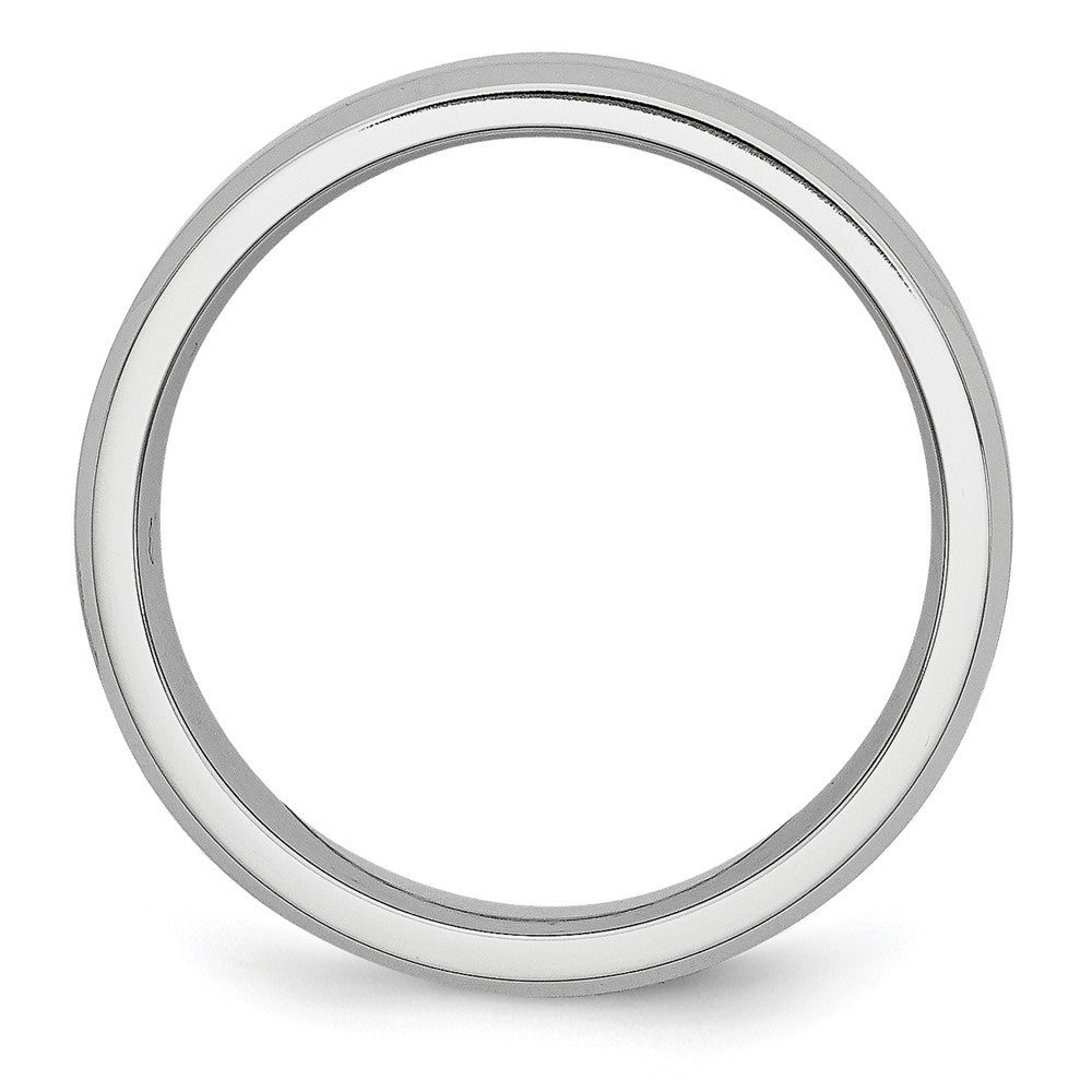 Buy Stylish Cobalt Satin & Polished 6mm Beveled Edge Chisel Band - Luxury Value