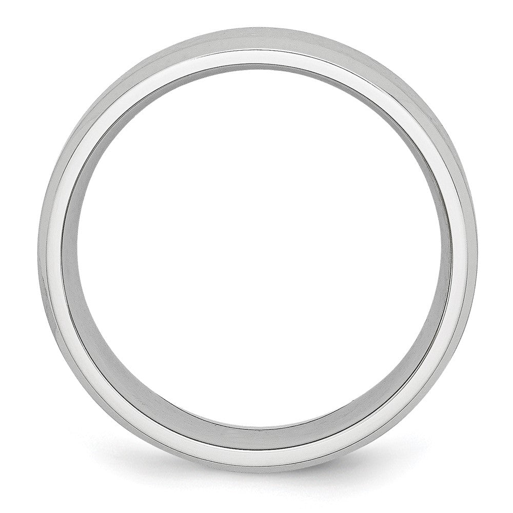 Buy Stylish 7mm Cobalt Satin & Polished Beveled Edge Chisel Band - Luxury