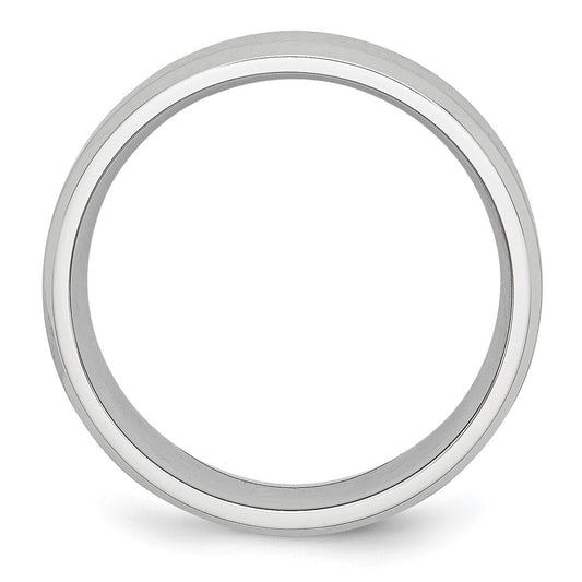 Buy Stylish 7mm Cobalt Satin & Polished Beveled Edge Chisel Band - Luxury