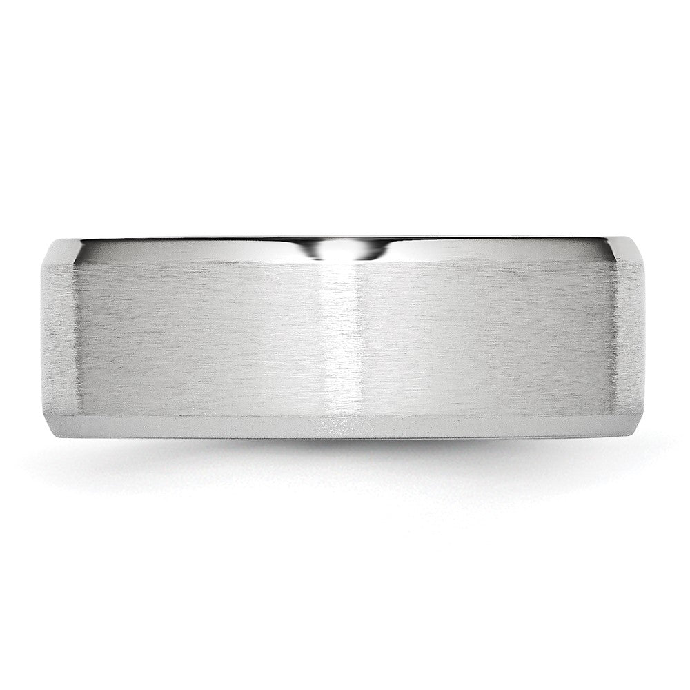 High-Quality 8mm Cobalt Satin Beveled Edge Chisel Band | Stylish Value Design