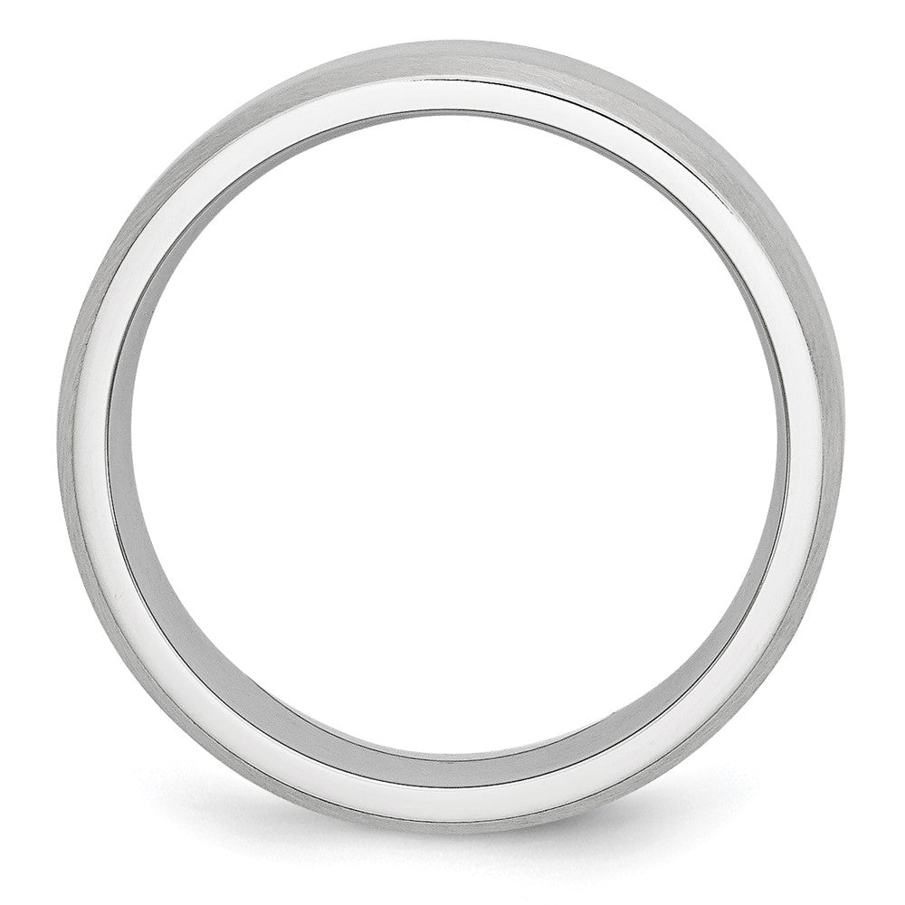 Buy Affordable 7mm Cobalt Chisel Beveled Edge Ring with Satin Finish