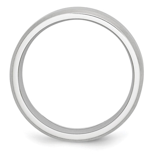 Buy Affordable 7mm Cobalt Chisel Beveled Edge Ring with Satin Finish