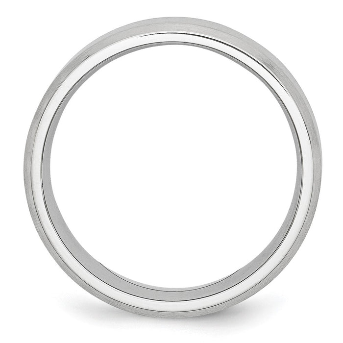 Buy Stylish 8mm Cobalt Satin Finish Chisel Band - Luxury Metal Ring-2