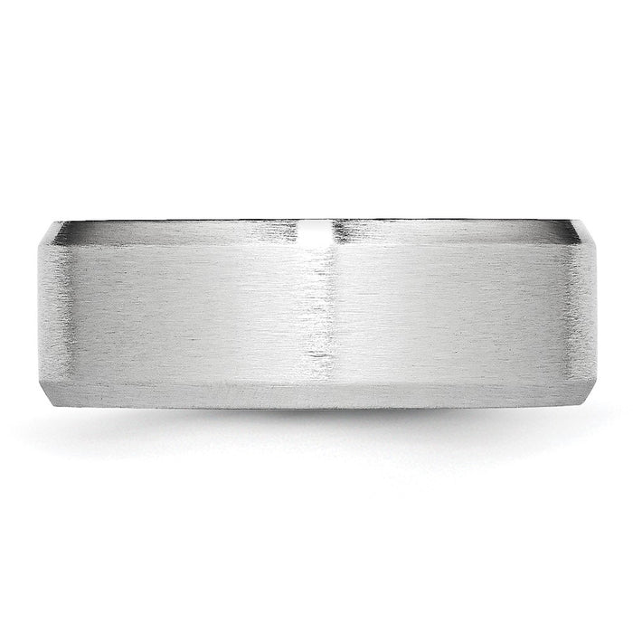 Buy Stylish 8mm Cobalt Satin Finish Chisel Band - Luxury Metal Ring-3