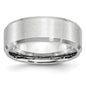 Exclusive 8mm Cobalt Satin Finish Beveled Edge Chisel Band - Stylish & Durable-5
