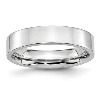 High-Quality Cobalt Chisel Flat Polished 5mm Ring - Affordable Luxury Style