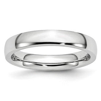 High-Quality Cobalt Chisel 4mm Half-Round Band Ring - Stylish & Affordable