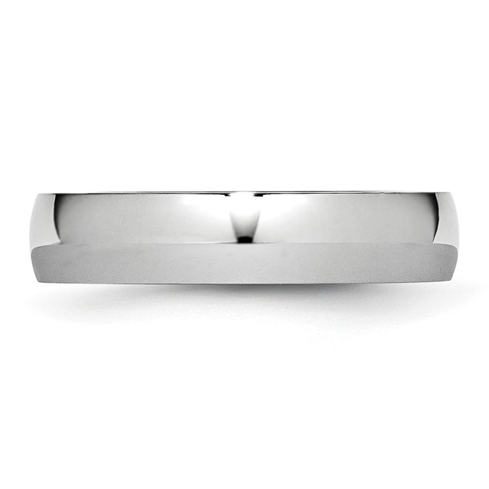 High-Quality Cobalt Chisel Polished 5mm Half-Round Band Ring - Stylish Value!-3