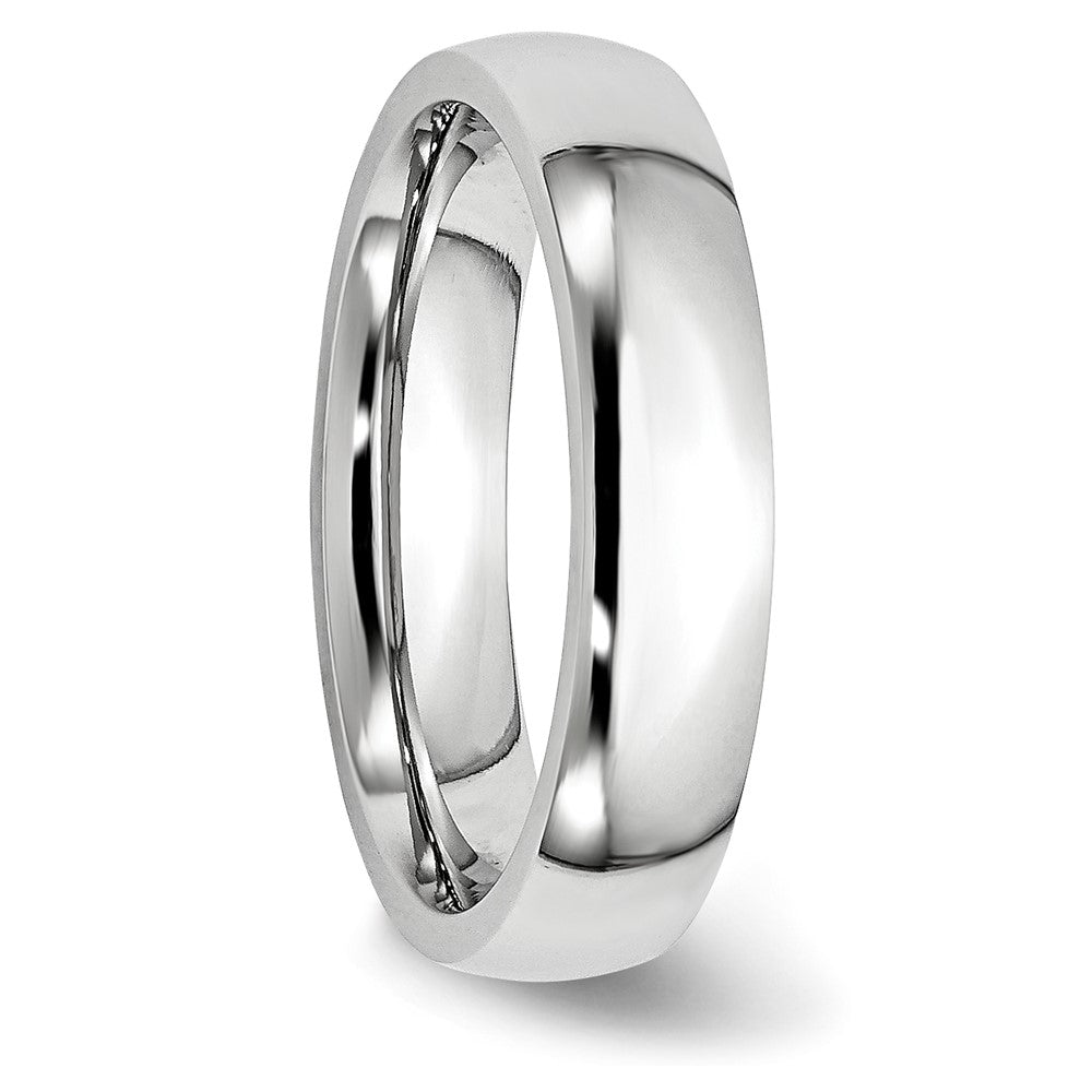 High-Quality Cobalt Chisel Polished 5mm Half-Round Band Ring - Stylish Value!