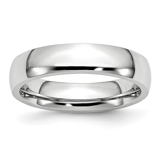 Buy Stylish 5mm Cobalt Chisel Polished Half-Round Band Ring - Affordable Luxury