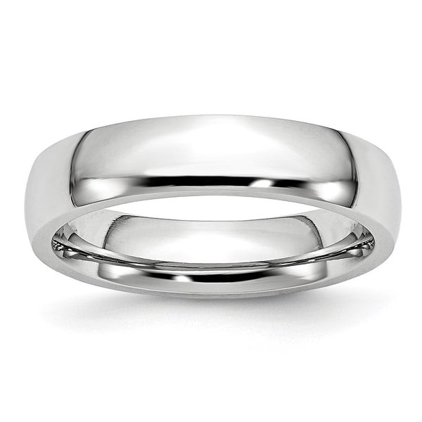 Cobalt Chisel Polished 5mm Half-Round Band Ring