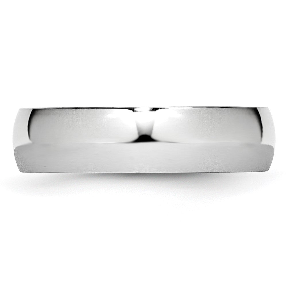 Buy Stylish 6mm Cobalt Chisel Polished Half-Round Band Ring - Affordable Luxury