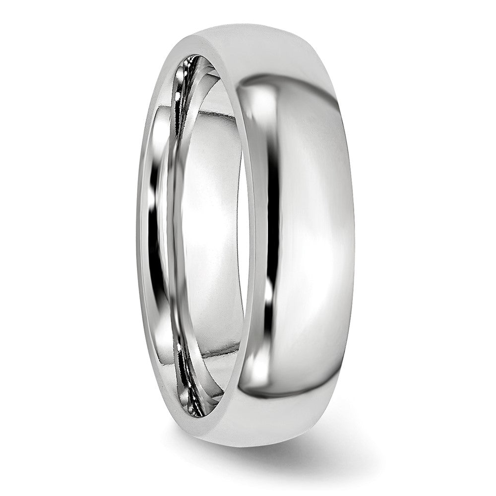 Buy Stylish 6mm Cobalt Chisel Polished Half-Round Band Ring - Affordable Luxury