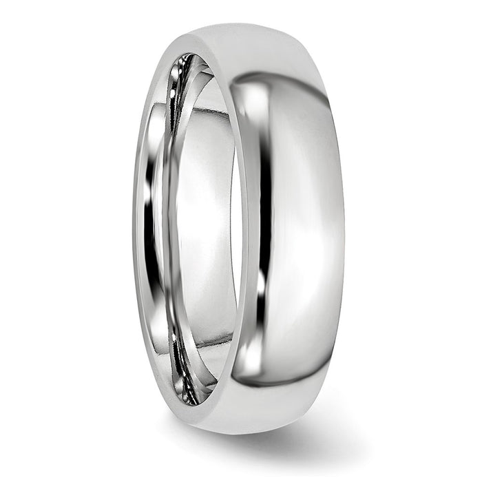 Buy Stylish 6mm Cobalt Chisel Polished Half-Round Band Ring - Affordable Luxury-4