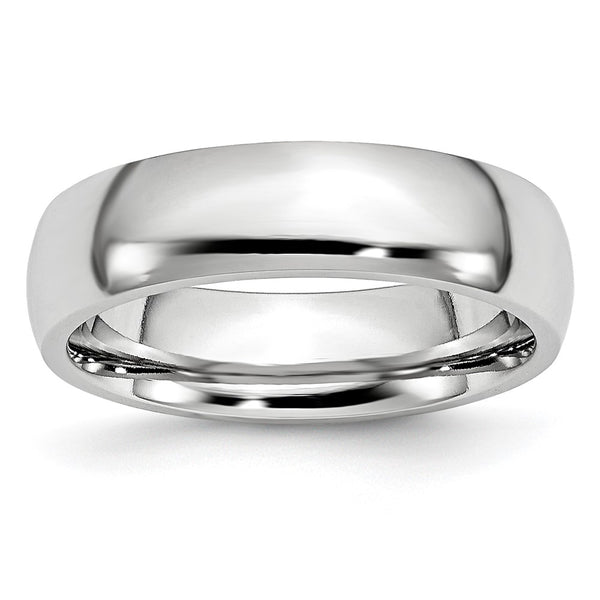 Cobalt Polished Chisel Band - 6mm, Ring