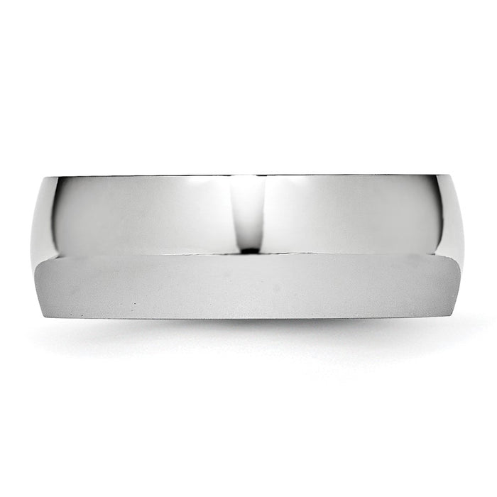 Buy Exclusive 8mm Cobalt Chisel Polished Half-Round Band Ring - Stylish Value!-3