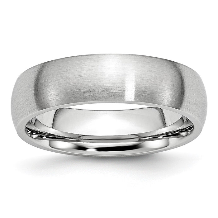 Buy Stylish Cobalt Satin Finish 6mm Half-Round Chisel Band - Luxury Design-1