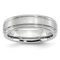 Buy Stylish Cobalt Satin & Polished 6mm Chisel Band with Ridged Edge-9