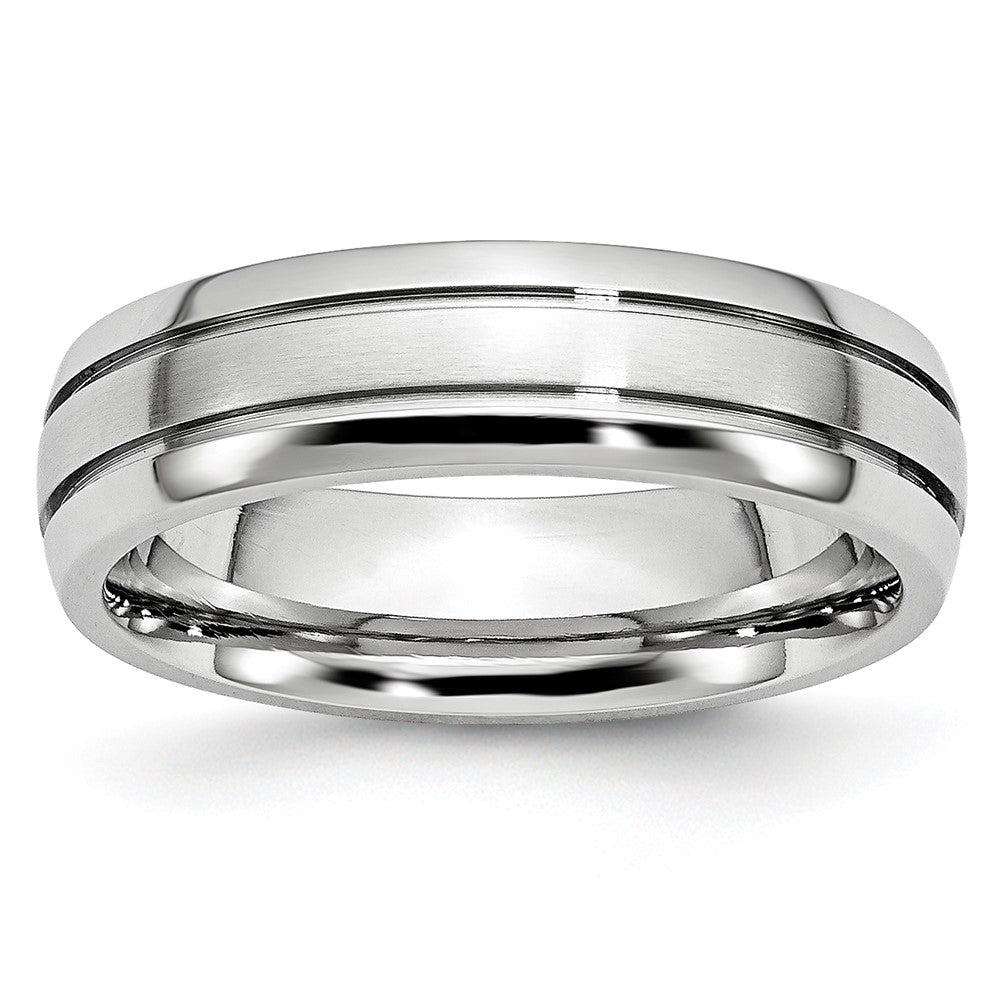 Exclusive 6mm Cobalt Chisel Band - Stylish Polished & Satin Finish