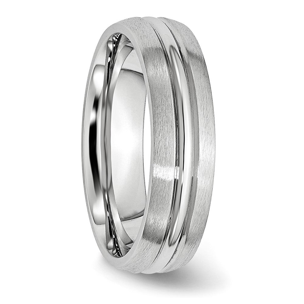 Buy Stylish Cobalt Satin & Polished 6mm Chisel Band - High-Quality Value Ring