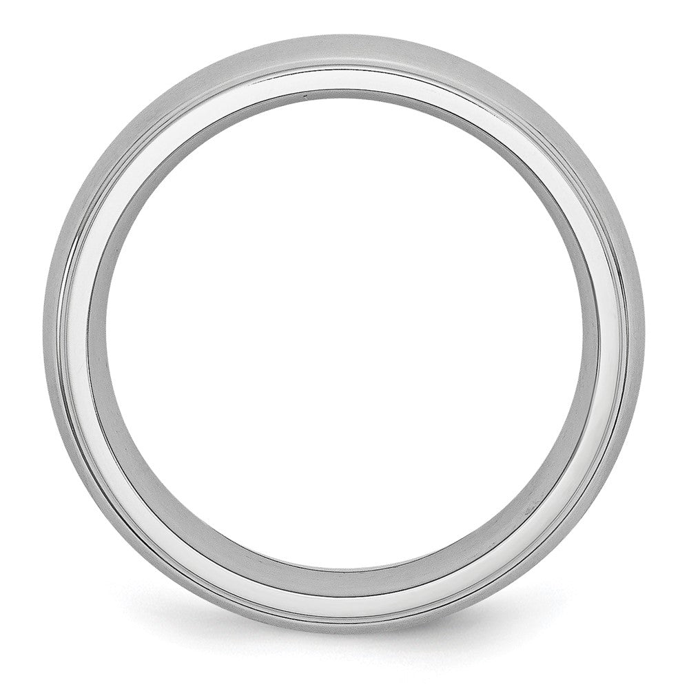 Luxury Buy: Cobalt Satin & Polished 7mm Ridged Edge Chisel Band