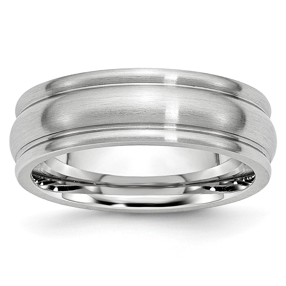 High-Quality 7mm Cobalt Satin Chisel Band - Stylish & Affordable Elegance