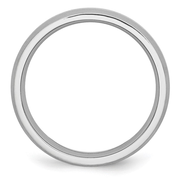 Buy Stylish 6mm Satin Finish Cobalt Sterling Silver Inlay Band - Luxury Design-2