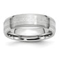 Buy Stylish Cobalt Sterling Silver Inlay 6mm Beveled Edge Band - Luxury Finish-1