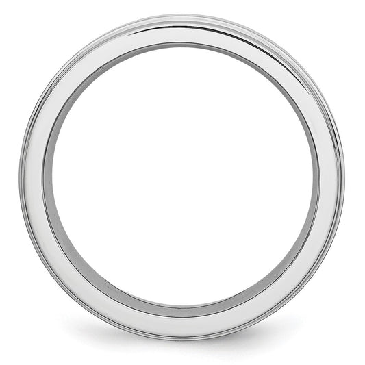 Buy Exclusive 6mm Cobalt Sterling Silver Inlay Chisel Band - Stylish Finish