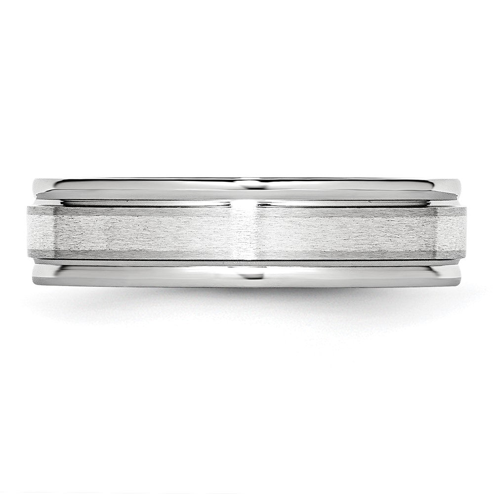 High-Quality Cobalt Sterling Silver Inlay Chisel Band - 6mm Stylish Finish