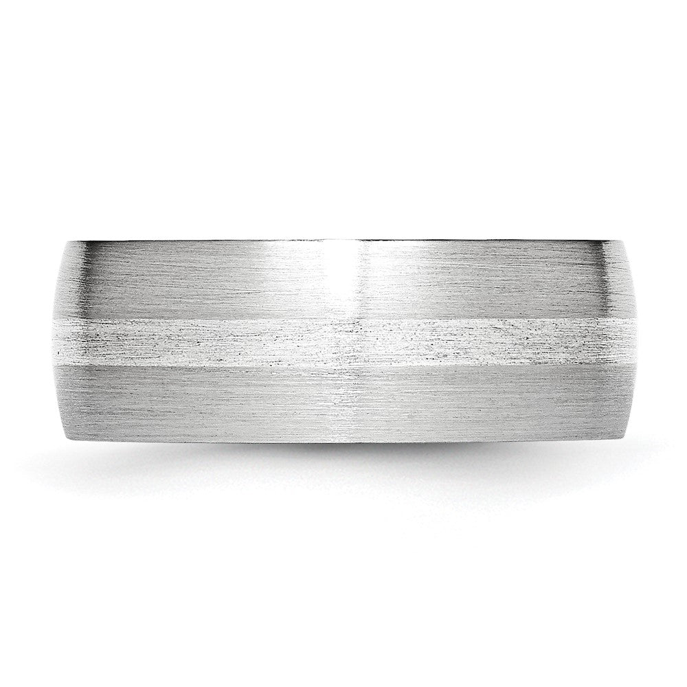 Buy Stylish 8mm Cobalt Sterling Silver Chisel Band with Satin Finish