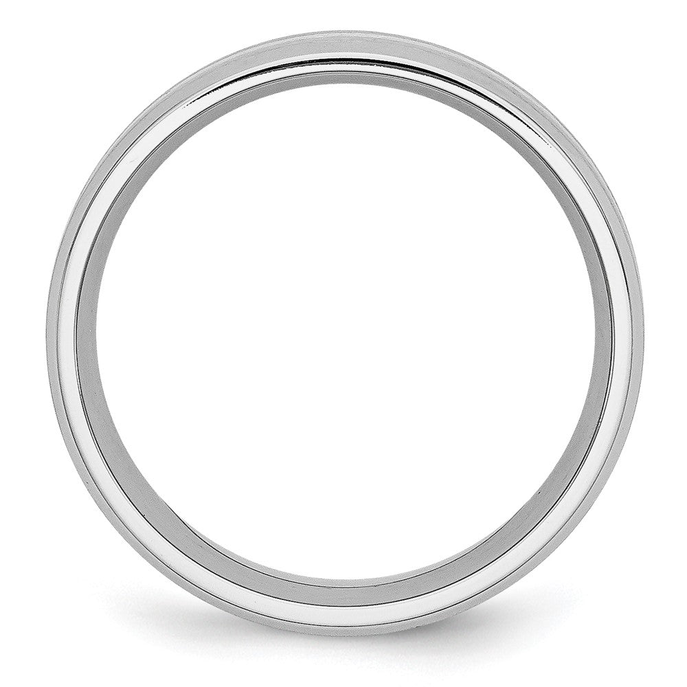 Buy Stylish Cobalt Chisel Sterling Silver Inlay Band - 8mm Beveled Edge