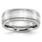 High-Quality Cobalt Sterling Silver 8mm Band - Stylish Chiseled Finish-9